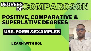 Comparison of Adjectives Positive comparative and superlative degrees  Learn2Change [upl. by Tevlev]