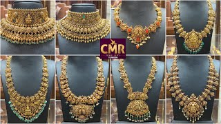 Deep Nakshi Work Necklaces amp Haram Designs with detailed price  CMR Jewellery Telangana [upl. by Friday]