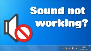 Sound not working  How to fix sound in Windows 7 2 Methods [upl. by Lockhart]