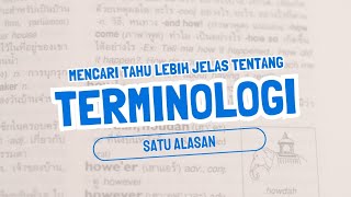 terminologi  apa itu terminologi  belajar kata ilmiah  satu alasan [upl. by Gnolb]