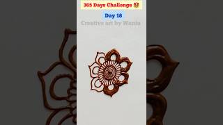 Short mehndi design  375 days challenge  Day 18 mehndi creativeartbywania shorts [upl. by Janela96]