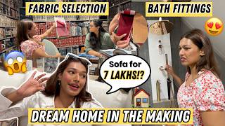 SOFA Worth 7 lakhs 🥲 Bathroom Fittings  Fabrics  Kitchen Granite Reveal  Sarah Squad Home [upl. by Nacnud535]