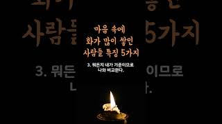 마음 속에 화가 많이 쌓인 사람들 특징 5가지  무조건 명심해야할 명언들 철학 인생명언 오디오북 조언 삶의 지혜 명언 감성 좋은글 [upl. by Krystyna]