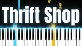 Thrift Shop Macklemore  Piano Tutorial SHEET MUSIC [upl. by Spearing]