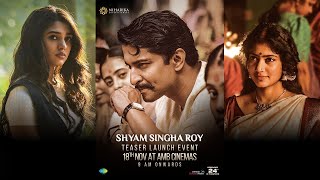 Shyam Singha Roy Teaser Launch Event LIVE  Nani Sai Pallavi Krithi Shetty  Rahul Sankrityan [upl. by Malley]