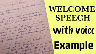 welcome speech for online  how to give welcome address in english  welcome speech in english [upl. by Adihsaar]