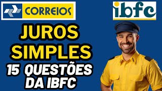 CONCURSO DOS CORREIOS  JUROS E DESCONTOS SIMPLES  MATEMÁTICA BANCA IBFC  AULA 11 correios ibfc [upl. by Aisatal]