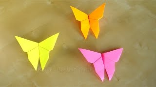 Basteln mit Papier Schmetterlinge falten Einfaches Origami Geschenk Idee zum Deko selber machen [upl. by Urdna]