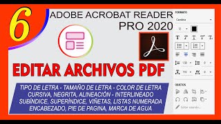 EDITAR ARCHIVOS PDF en Adobe Acrobat Reader PRO 2020  fácil y rápido en español  windows 10 [upl. by Rowen]