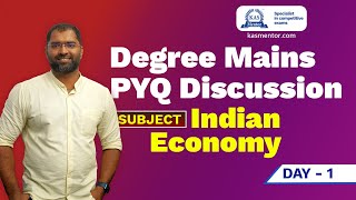 Degree Mains PYQ Live Discussion  Day 1  Indian Economy Part 1  Kerala PSC Degree Level Mains [upl. by Donelson]