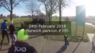 Norwich parkrun 395  February 24th 2018 fast [upl. by Aisiram]