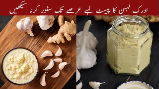 How to store Ginger Garlic Paste For Long Time  how to make ginger garlic paste [upl. by Harrus415]