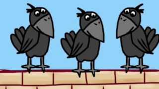 3 Crows sat upon a wall kids song Three craws [upl. by Glennon]