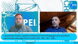 I requisiti per lOrdine Professionale Multi Albo Pedagogisti ed Educatori Socio Pedagogici realtà [upl. by Matazzoni861]