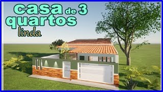 Casa com 3 quartos com telhado bonito [upl. by Phionna]