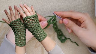 HOW TO MAKE FISHNET FINGERLESS GLOVES [upl. by Thorwald]