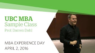 UBC MBA Experience Day 2016 Sample Marketing Class [upl. by Yllor]