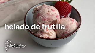 Receta Helado de frutillas casero [upl. by Oinafipe343]