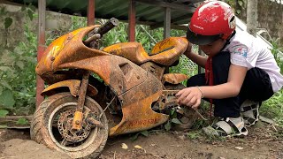 KAWASAKI NSR 50 Abandoned Full Restoration  Restored KAWASAKI Sport Motocycle [upl. by Alyk946]