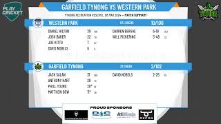 Warragul amp District CA  Div 4  Semi Final 2  GARFIELD TYNONG v WESTERN PARK  Day 2 [upl. by Valerie964]