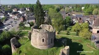 Vidéo aérienne par drone du donjon de Conches en Ouche [upl. by Shippee949]