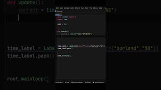 Making a Clock in Python  Tkinter  Code Horizons coding python programming tk tkinter [upl. by Drus]