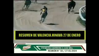 RESUMEN CARRERAS VALENCIA HINAVA SABADO 27 DE ENERO DE 2024 [upl. by Aniuqaoj324]