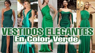 MODA 2023 24 💚VESTIDOS Largos Elegantes de MODA y Tendencia en Color VERDE para Bodas y Bautizos [upl. by Ellenahs224]