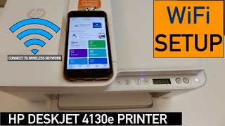 HP DeskJet 4130e WiFi Setup Review [upl. by Enimasaj648]