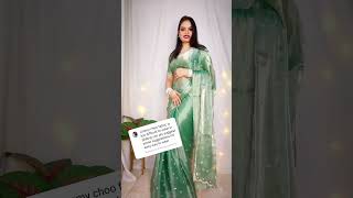 Trending Zimmy choo Saree Draping Tips 💡✅beautynstyle viral saree shortvideo ytshorts stylish [upl. by Turrell]