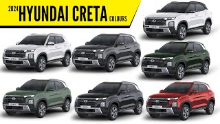 2024 Hyundai Creta Facelift  All Color Options  Images  AUTOBICS [upl. by Assirek]