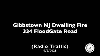 Gibbstown NJ Dwelling Fire 334 FloodGate Road Radio Traffic 922022 [upl. by Tigirb]