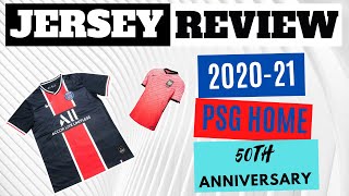 THE PSG 50th ANNIVERSARY JERSEY  202021 Nike PSG Home Jersey  Review [upl. by Ballman891]