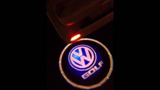 4th gen Car door laser projector Logo light VW Golf 4 [upl. by Sivram]