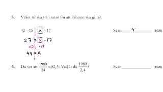 Matematik 1a Nationellt prov HT 2016 del B Lösningar [upl. by Haldan]