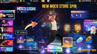 NEW MOCO STORE SPIN TRICK  FF NEW EVENT  FREEFIRE NEW EVENT  LIMITLESS PUNCH FIST HAILSTONE FIST [upl. by Bilek]