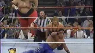 Yokozuna Owen Hart vs Head Shrinkers part 2 [upl. by Gariepy]