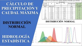 Hidrología  Cálculo de Precipitación y Caudal Máxima por Distribución Normal [upl. by Rush]