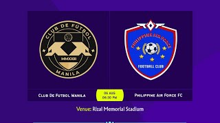 Copa Paulino Alcantara 2023  Club de Futbol Manila vs Philippine Air Force FC [upl. by Eeliah]