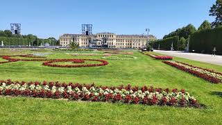 Schloss Schönbrunn Sommernachtskonzert der Wiener Philharmoniker Neptunbrunnen Park Wien Österreich [upl. by Hyacinth]