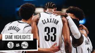 Game Highlights Nets vs 76ers  3524 [upl. by Onaicilef]