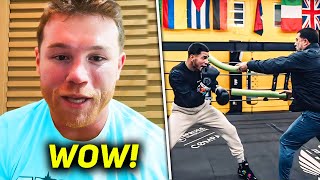 Canelo Alvarez SHOCKED Reaction To Edgar Berlanga NEW Training Footage [upl. by Asilla]