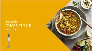 Soupe de choufleur au curry avec le mixeur plongeant Triblade XL KENWOOD [upl. by Eslehc]