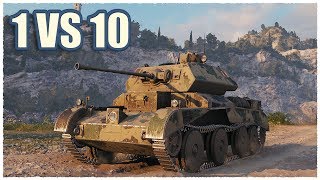 7205 Battle on Cruiser Mk IV • 14 KILLS • 1 VS 10 • WoT Gameplay [upl. by Reisman]