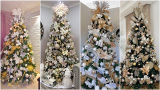 TENDENCIA NAVIDAD 20232024 🎄DECORACIÓN NAVIDEÑA ❄️ ÁRBOLES NAVIDEÑOS ELEGANTES 🎄 [upl. by Moersch]