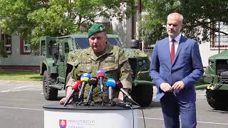 Predstavenie vozidiel JLTV 4x4 Osh Kosh a vyhlásenie ministra obrany obrany SR [upl. by Acisse]