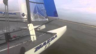 Nacra 17 mast test rotation arm and cunningham V1 [upl. by Ruamaj]