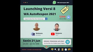 ZOOM1 LAUNCHING WA AUTORESPON VERSI 8 TAHUN 2021 [upl. by Gnues]