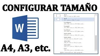 Cómo configurar el tamaño de hoja A4 A5 A3 Carta y el tamaño Sobre para un documento en Word [upl. by Birdie640]