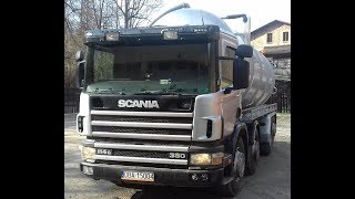 Scania 114G czyszczenie quotwiekowej oczyszczalniquot Wywóz szamba  wwwbeczkawalimpl [upl. by Lister]